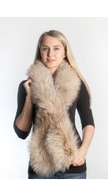 Platinum  fox fur scarf - cream